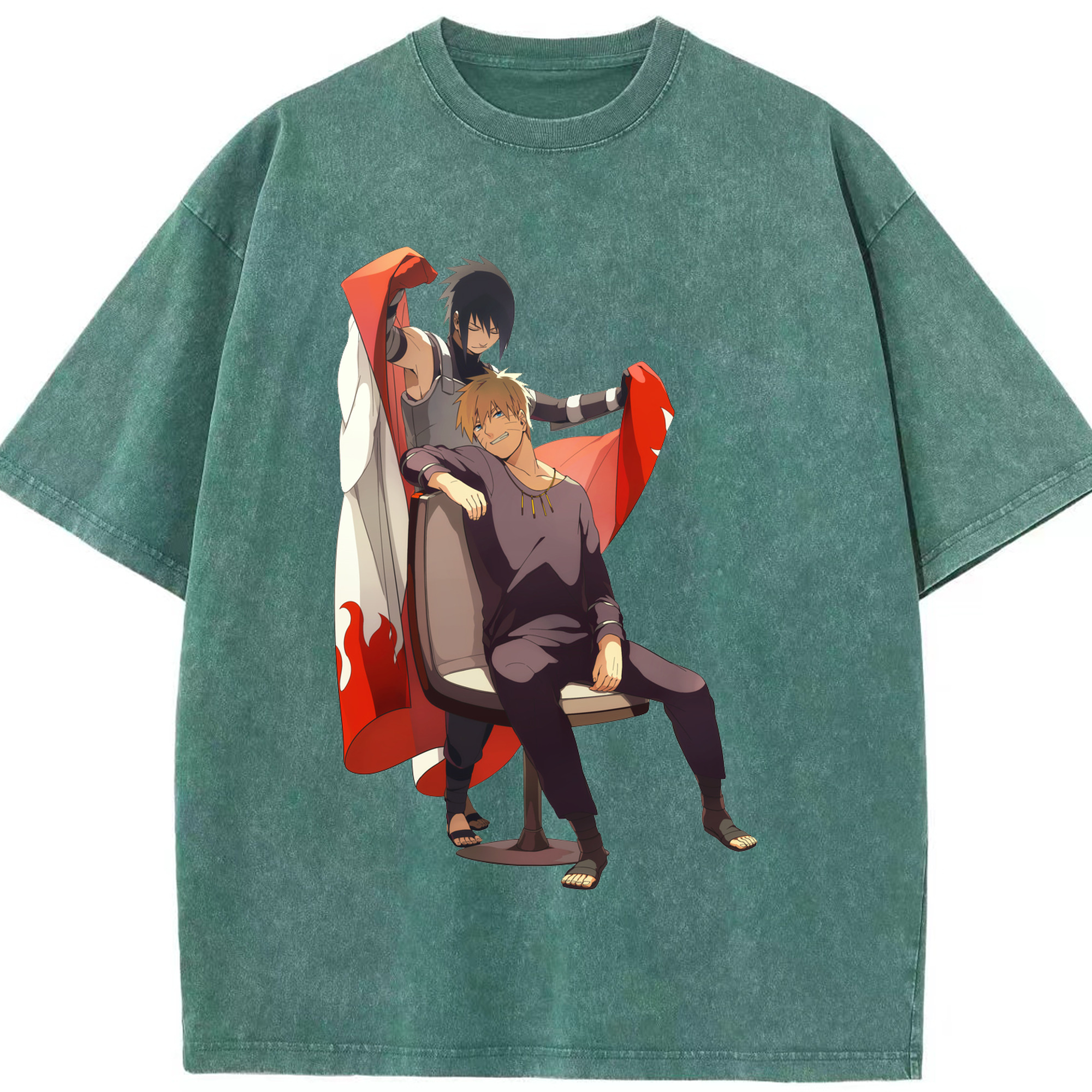 （画像用） NARUTO -ナルト- うずまき ナルト Uzumaki Naruto 綿100% ヴィンテージ風 半袖Tシャツ（フロントプリント）